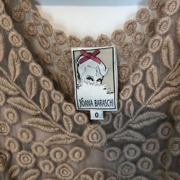 Yoana Baraschi blush Lace dress Sz 0 EUC - Picture 4 of 5